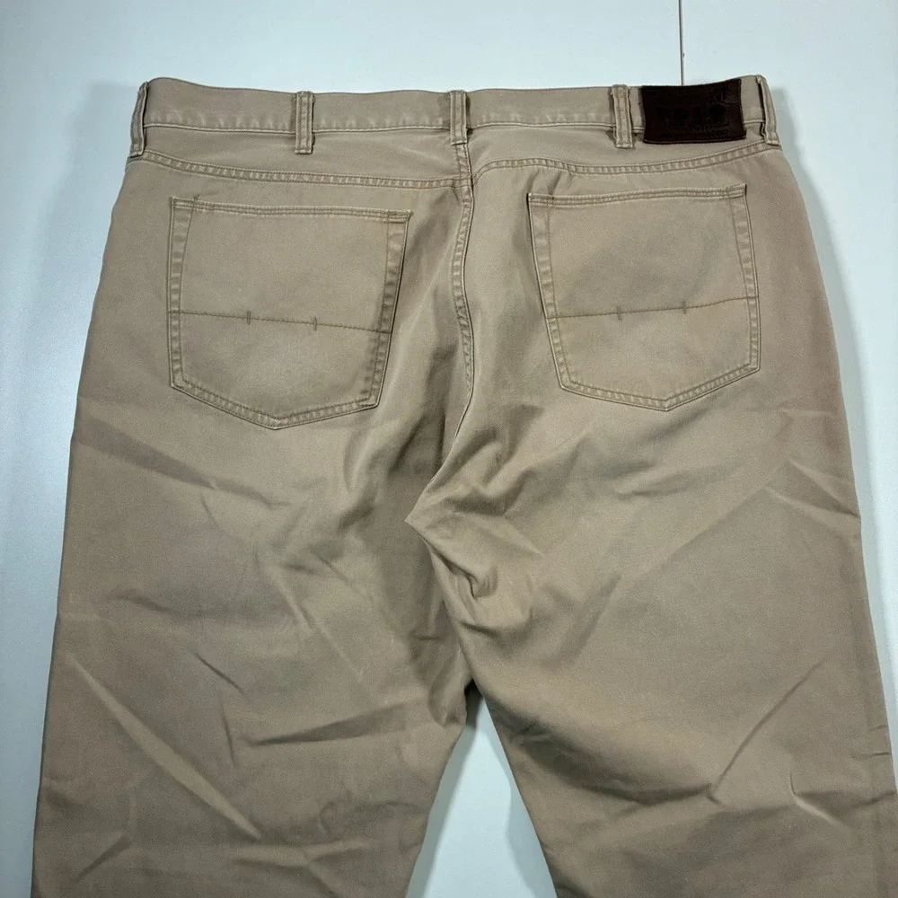 Polo Ralph Lauren 650 Straight Pants 40x28 Tan Khaki Cotton Twill 5 Pocket